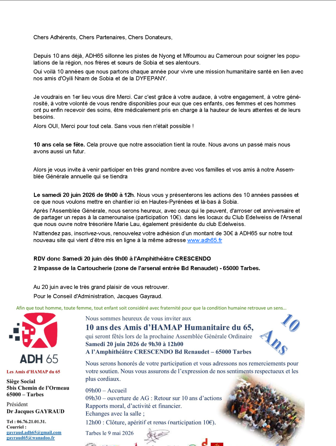 Invitation à l'AG 2026